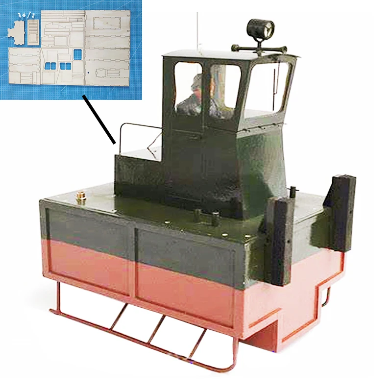 20*10CM Box-type Lifeboat lipa zestaw laminowany pilot Push Model łodzi DIY ręcznie zmontowany Model