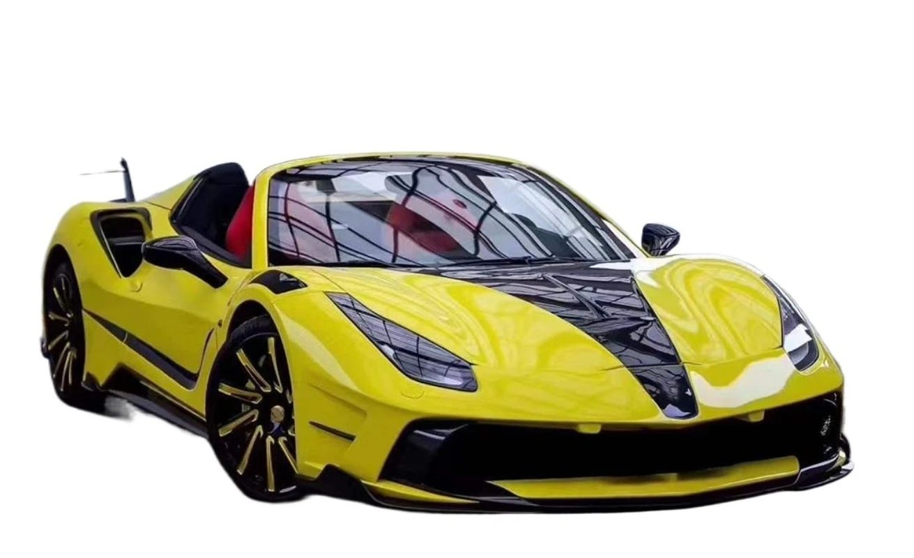 Dry Carbon Fiber Front Lip Bumper Side Skirts Rear Diffuser Spoiler Rear Wing for 488 Upgrade MSY Style Car Accessories