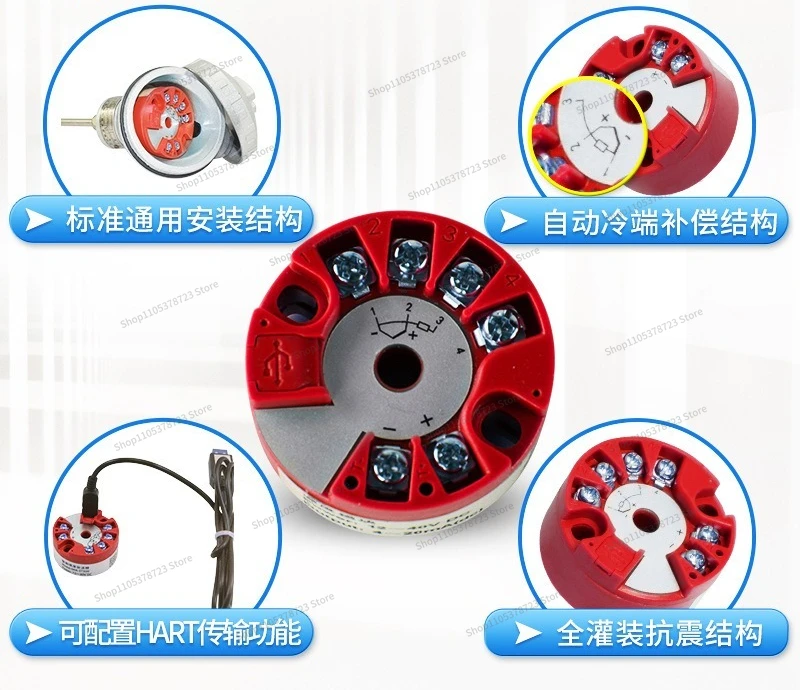 For Intelligent Temperature Transmitter Module Pt100 Thermal Resistance, Even S E K Type Thermocouple