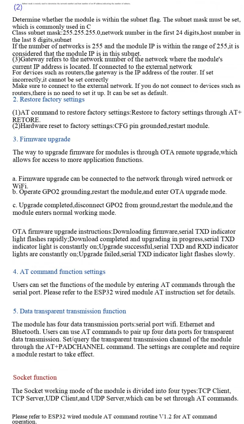 WT32-ETH01 eingebettetes seriell-zu-Ethernet/WiFi & Bluetooth MCU-Modul ESP32 Drahtlosmodul – Detail 6