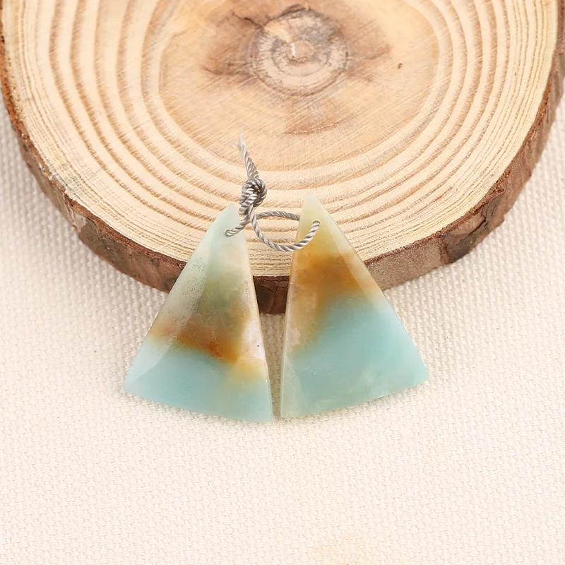 

B&F Amazonite Earring Beads for Jewelry Making, Handmade Natural stones beads, Stones for jewelry Making Supplies