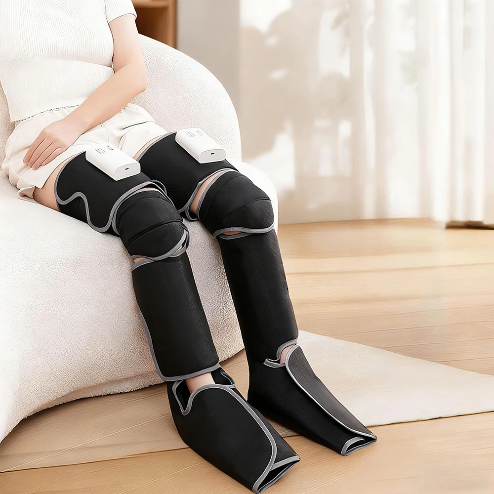 

Электрический массажер для ног 360° ° Тиск воздуха в ногах, 3-ступенчатый вибрационный массаж, глубокая релаксация, икры, прогулка стопы без ограничений