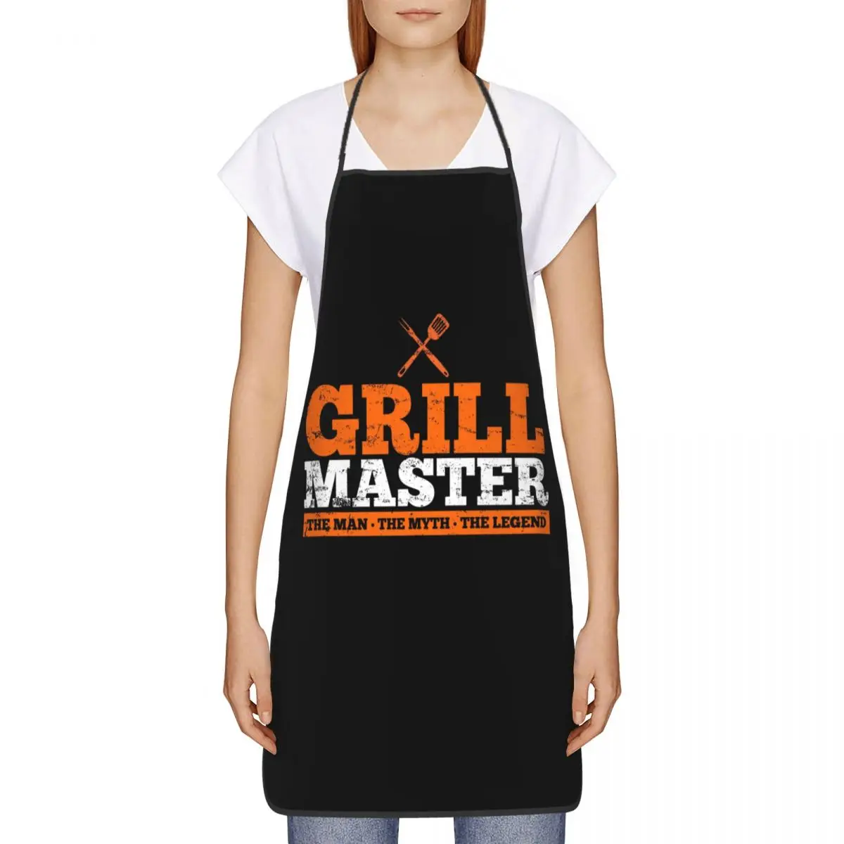 Unisex Grilling Grill Master Apron Kitchen Chef Cooking Baking Bib Women Men The Man Myth Legend Tablier Cuisine for Painting