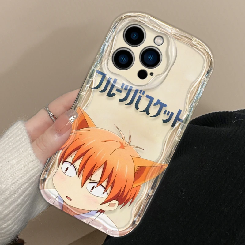 Fruits Basket Anime Comics Cover For Apple iPhone 15 14 13 12 11 Pro X XR XS Max Plus 8 7 Plus SE Wave Oil Phone Case