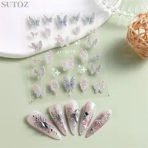 Cat Nail Sticker Rich Style Stereo Cats Nail Art Rabbit Nail Supplies And Manicure Tools 5d Nail Art Sticker Self-adhesive 5d