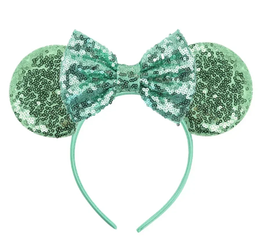 9.5 CM  Blue And Green Big Size Mouse Ears Headband For Girls 5