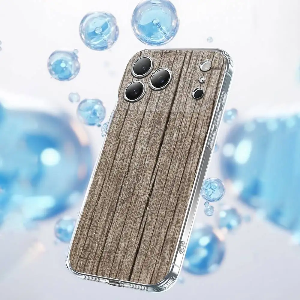 حافظة هاتف من نسيج شجرة الخشب الطبيعي لهاتف آيفون 14,11,15,17,13,12,16,Plus,E,Air,Pro,Max,غطاء شفاف صغير