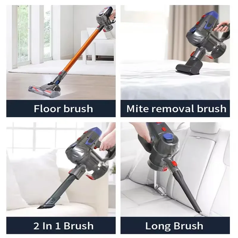 150W Powerful Dual Wireless Handheld Vacuum Cleaner Electric Sweeper Cordless Home Car Remove Mites Dust Cleaner