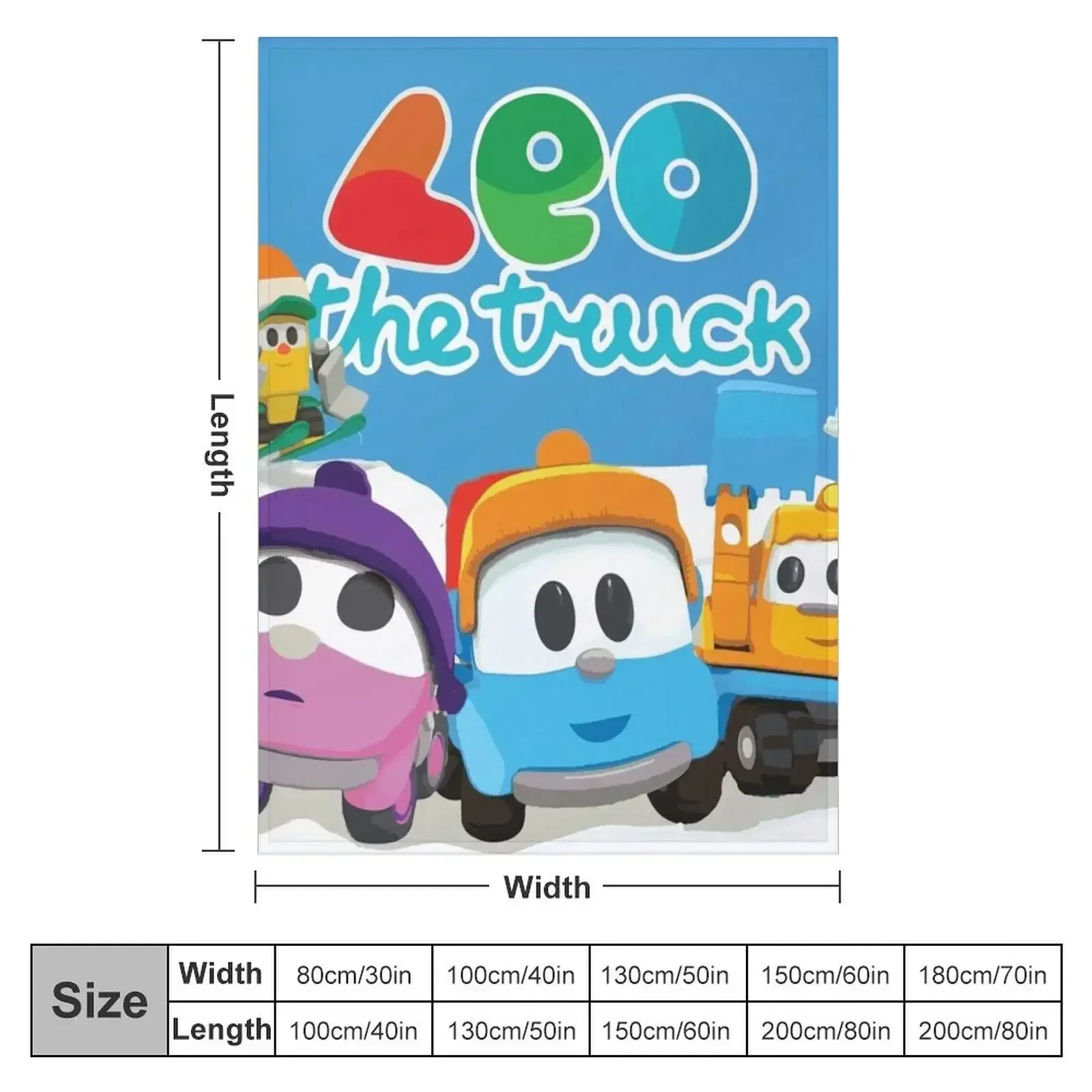 LEOthe truck, lift, scoop, and leah winter fun holiday Throw Blanket Furrys Nap for winter funny gift Winter beds Blankets