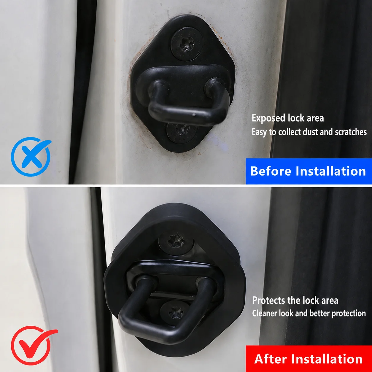 Car Sliding Door Lock Shock Absorber Cover for Alphard Vellfire 30/40 Series Auto Soft Rubber Noise Reduction Protector Pad