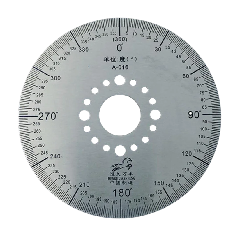 High quality Stainless Steel  Scale 360 Degree Scale Small Scale Protractor Stainless Steel Disc 100 # 20 # 2