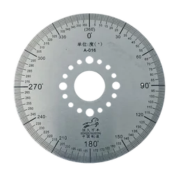 High quality Stainless Steel  Scale 360 Degree Scale Small Scale Protractor Stainless Steel Disc 100 # 20 # 2