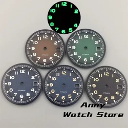 31mm Watch Dial Black Green Blue Brown Dial With C3 Green Luminous Light For 2813 2824 8215 Movements Replacement Repaire Tools