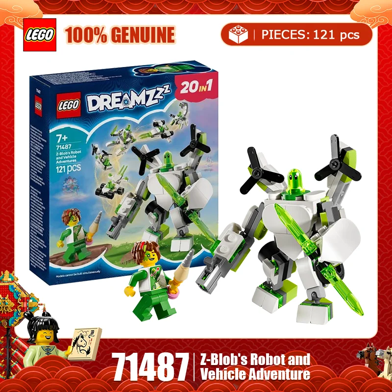 

Lego Blocks Dream City Hunter 71487, робот Little Bo и универсальный автомобиль, приключенческая детская игрушка в подарок