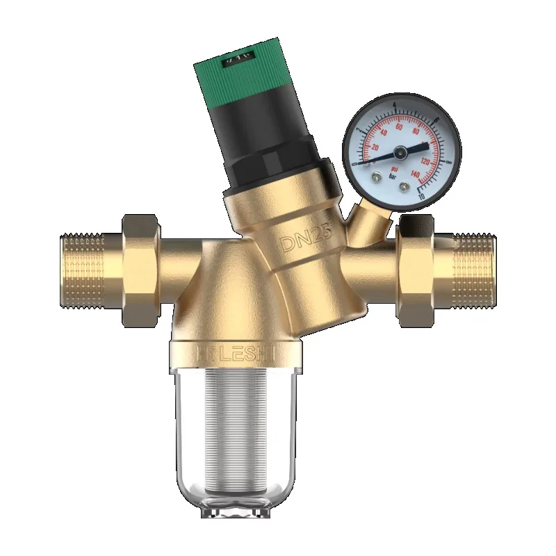 

Outdoor household water purifier with pre-filter enhances processor and pressure relief control