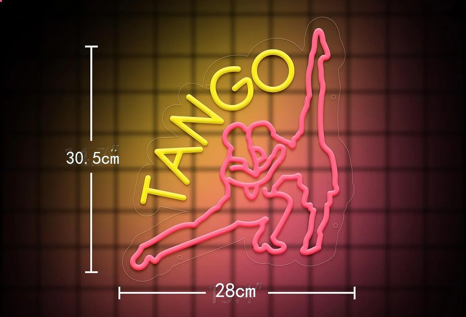 Tango Neon Sign Dancing Couple LED Neon Light Dimmable for Dance Studio Club Party Wall Decor Romantic Latin Music Show Art Gift