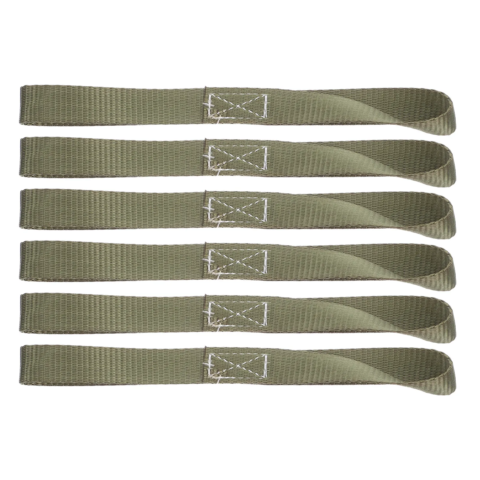 6Pcs Soft Loop Tie Down Straps Heavy Duty 1.5mm for Motorcycle Trailer Atv Utv Lawn Mower Cargo Stabilization Fast Install