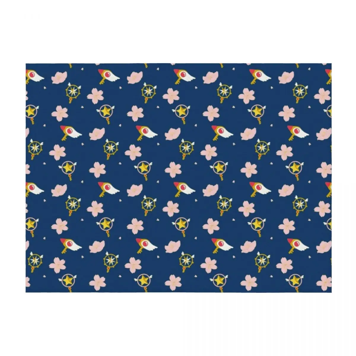 

Card Captor Sakura - Staff Pattern Throw Blanket Blankets For Sofas Bed Sleeping Bag Bed Fashionable Blankets