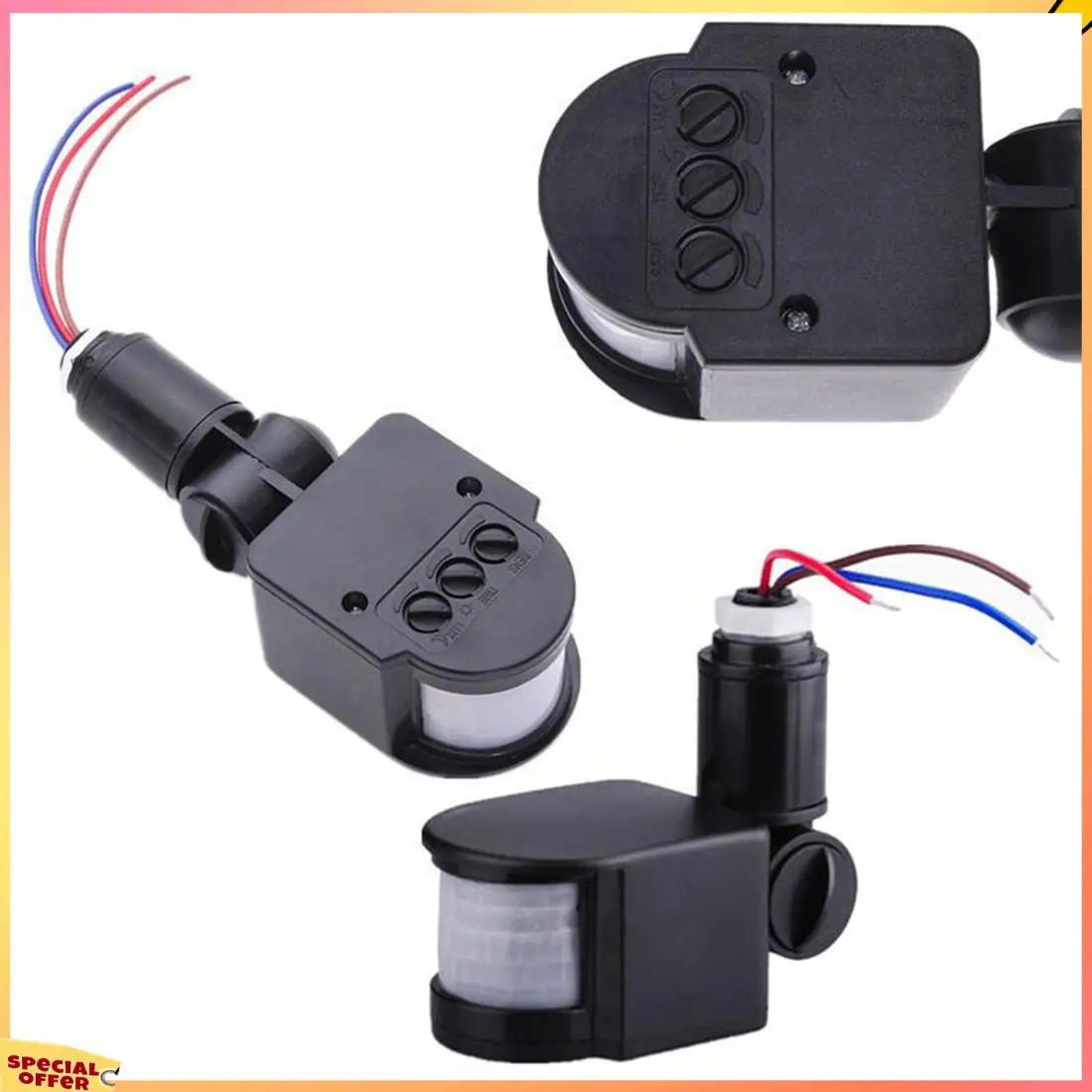 ABFI LED Light Motion Sensor Switch PIR Detector infravermelho Detector de movimento automático Auto On Off Outdoor