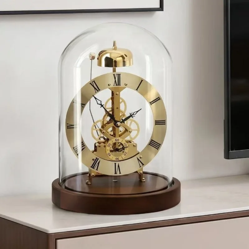 Light Luxury Modern Office Ornaments, Study Machinery, Watches and Clocks, Decorative Glass Desktop Decorations