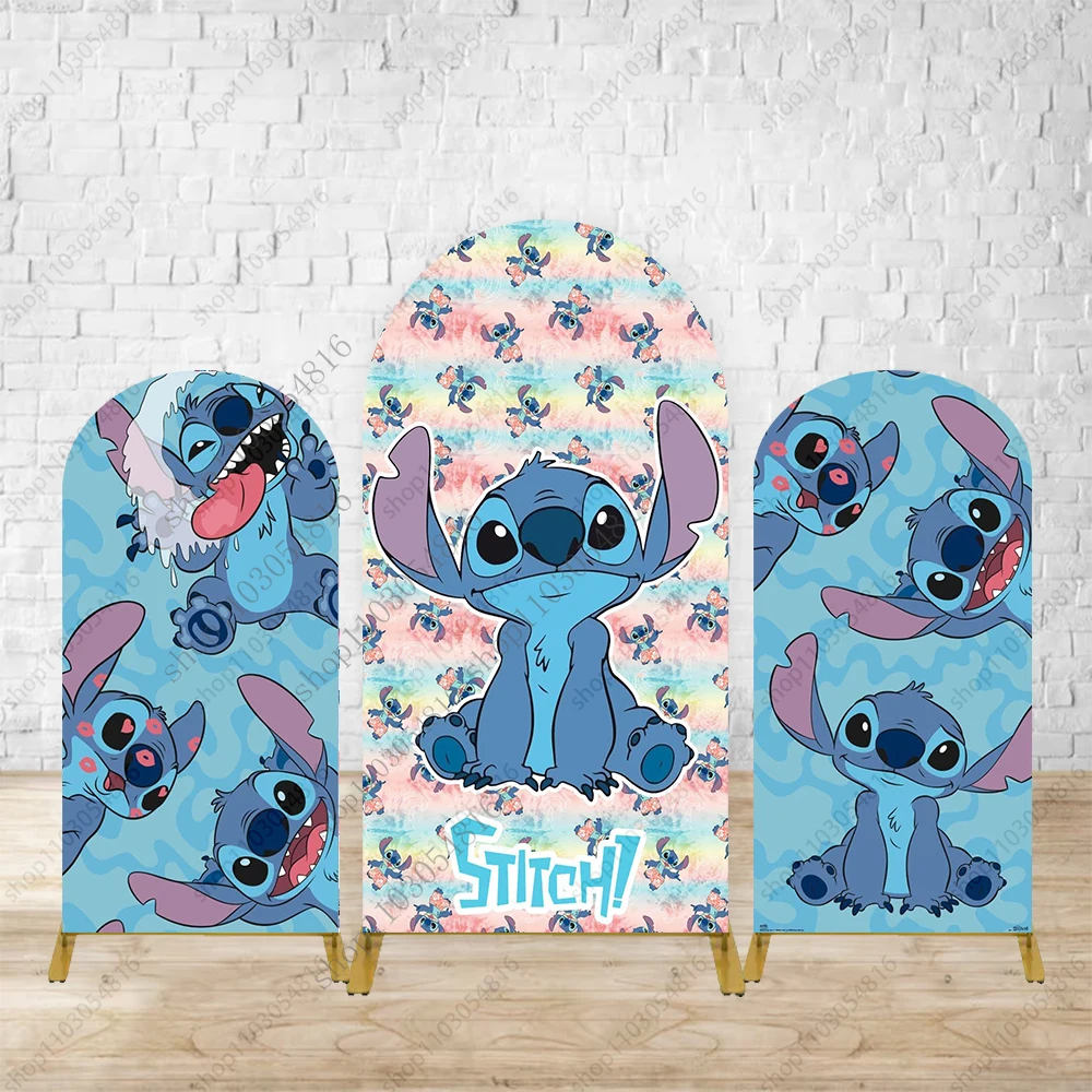 

Stitch Arch Photography Backdrop Hawaii Decor Wall Polyester Cover For Kids Birthday Party Decor Photo Background StudioProps