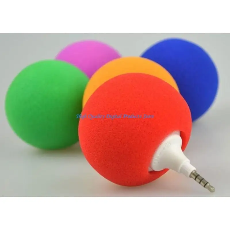 ลำโพง U2JE แบบพกพา Mini USB กับลำโพงขนาด 3.5 มม. แจ็คฟองน้ำบอลน้ำหนักเบาที่ใช้สำหรับ Mobilephone PC แล็ปท็อป mp3