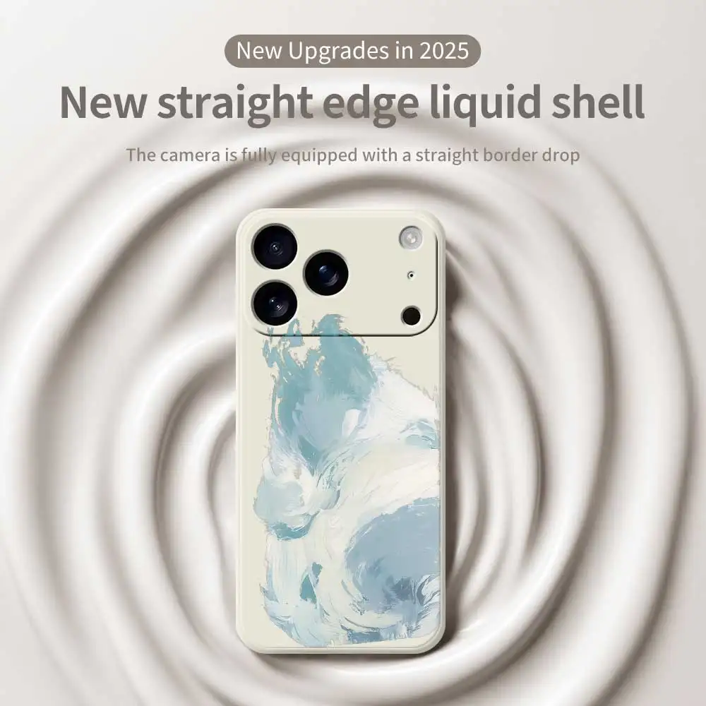 حافظة هاتف على الطراز الفني لهاتف آيفون 17 برو ماكس 17 Air 16 15 14 13 12 11 Pro Max XS Max 7 8 Plus 16e 16 15 Plus غطاء من البولي يوريثان Coque #5