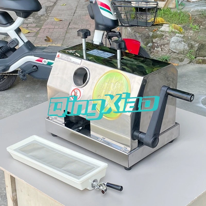 Commercial Tabletop Sugarcane Juicer Hand-cranked Sugarcane Juicer Manual Press Juicer