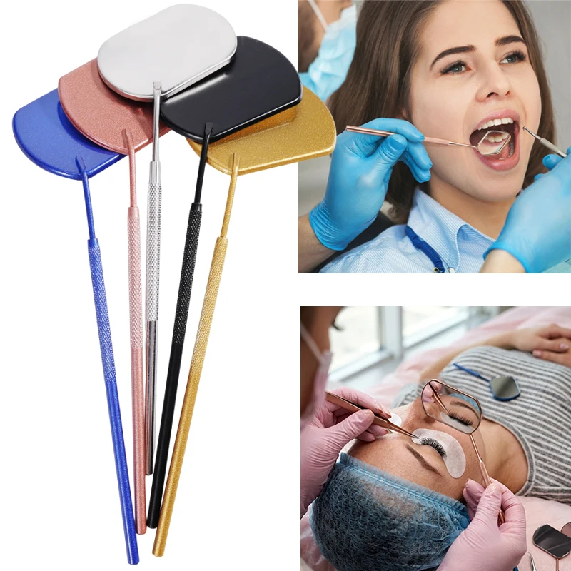 1pc  Square inspection mirror, oral cleaning inspection small mirror, square mirror with handle, teeth cleaning inspection tool