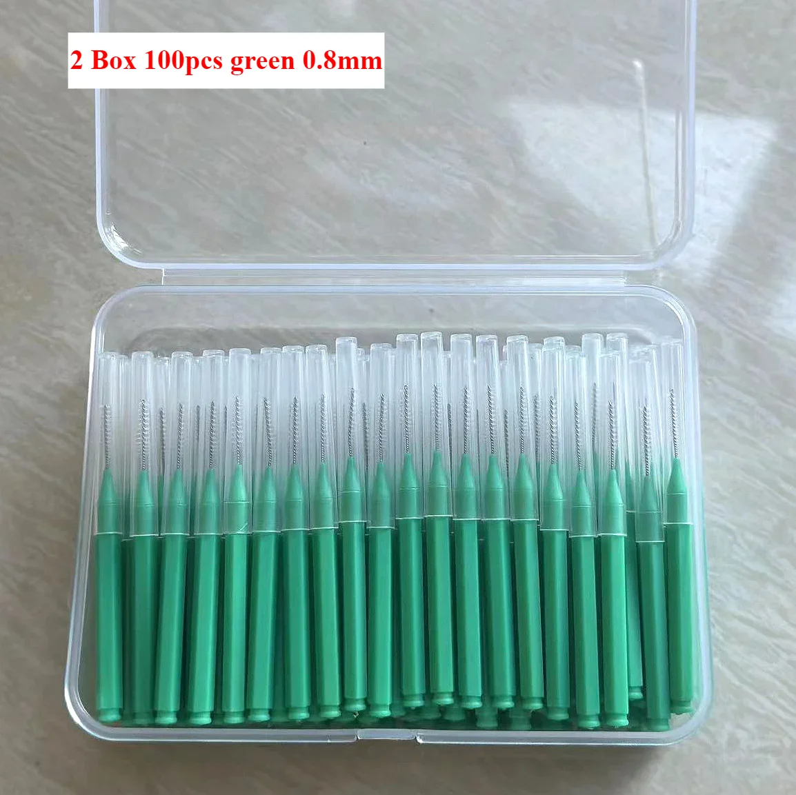 100/200 Stuks Doos Rager 0.6-1.5Mm Reiniging Tussen Tanden Mondverzorging Orthodontische I Vorm Tandzijde I-type push pull