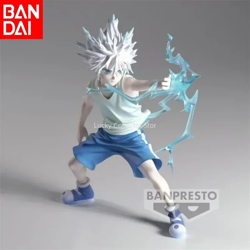 Bandai Hunter Killua Zoldyck Figure Kurapika Japanese Anime Character Ornament Collection Desktop Scenic Model Birthday Gifts