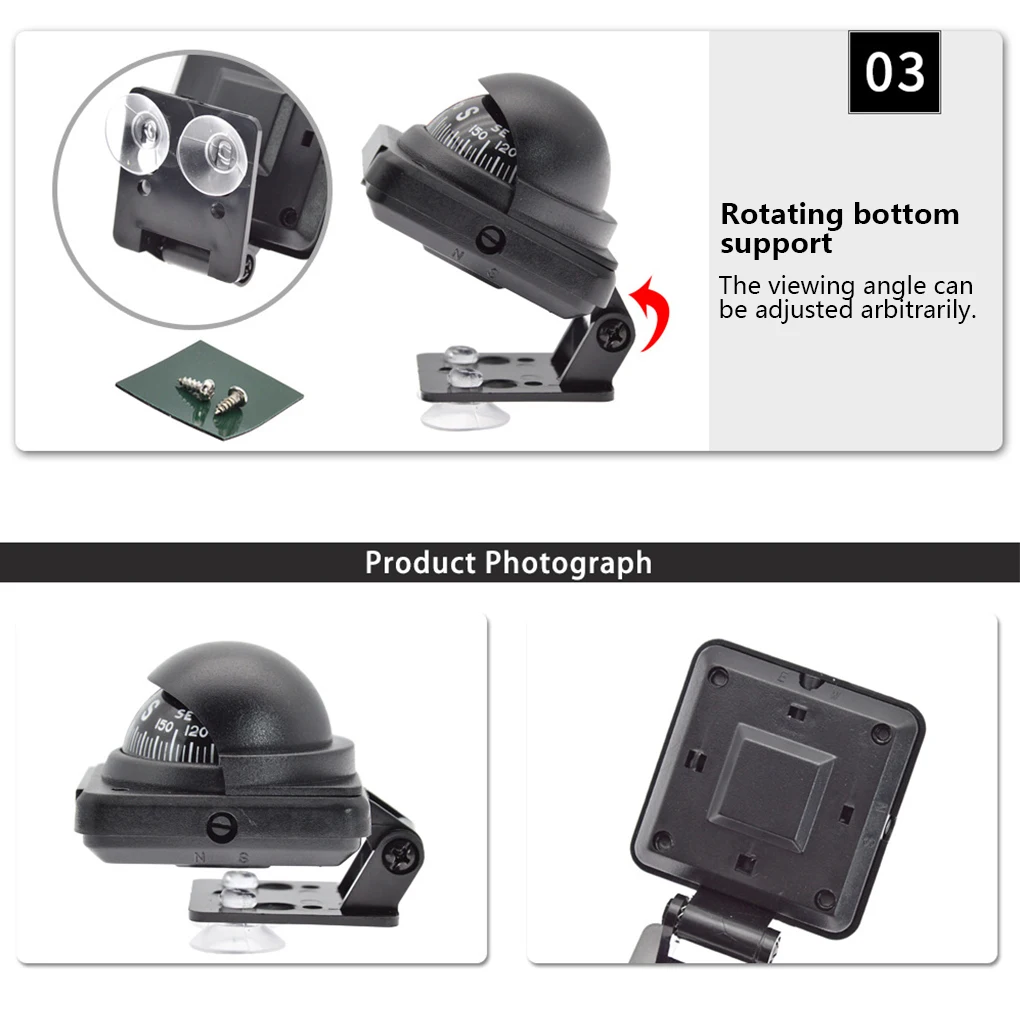 بوصلة السيارة عالية الجودة ومرنة ومحمولة ومقاومة للاهتراء ومظهر رائع للاستخدام الاحترافي ودليل الاستقرار الجيد #5