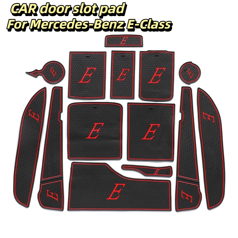 

For Mercedes-Benz E-Class 2024 model door slot pads, anti-slip pads for E260L, E300L center console storage door slot cup holder