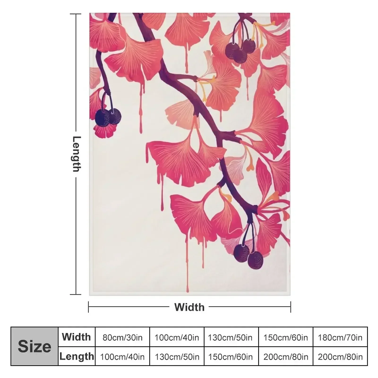 O Ginkgo Throw Blanket Vintage Giant Sofa Picnic Thermal Blankets