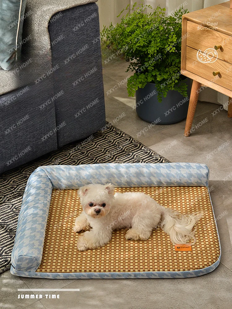 Kennel Summer Four Seasons Universal Removable and Washable Summer Mat Small and Medium Dog Bed Cat Nest mat cat house mat