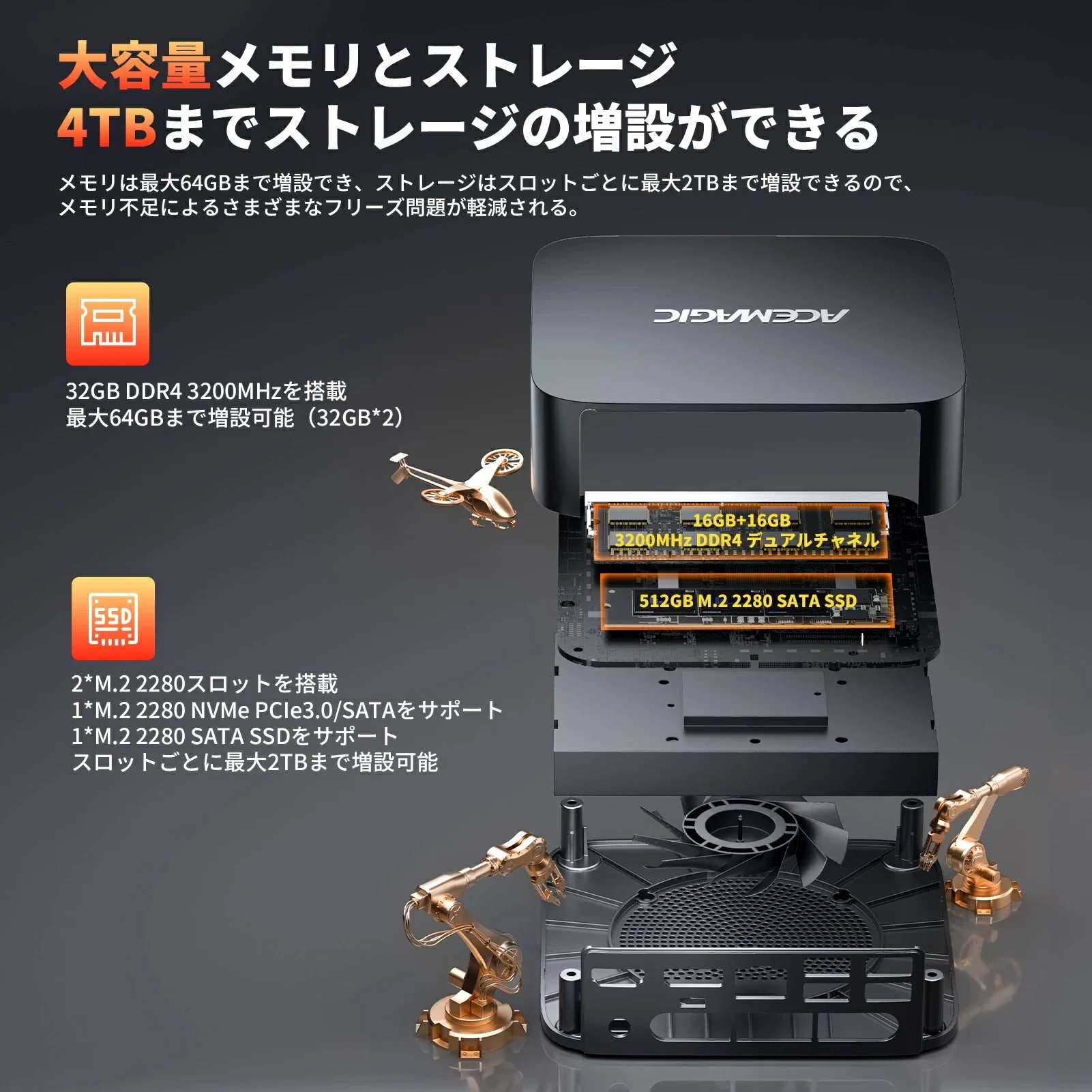 Acemagic 2025 Latest Mini Pc Amd R5 7430U [32Gb Ddr4 512Ssd M.2 Nvme] Windows11Pro Compatible Maximum 4.3Ghz Mini Pc Wifi6 Ssd Capacity Expandable Small Pc 4 Mini Pc