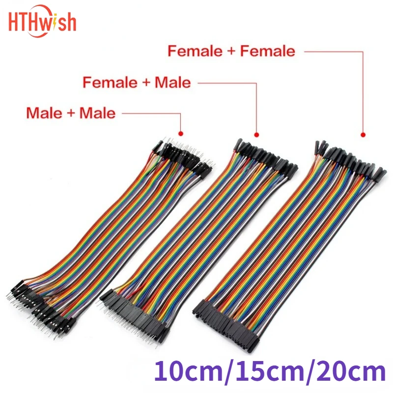 10/15/20CM Dupont Line 40PIN Male to Male Female to Female Male to Female For Arduino DIY KIT Electrical Wires