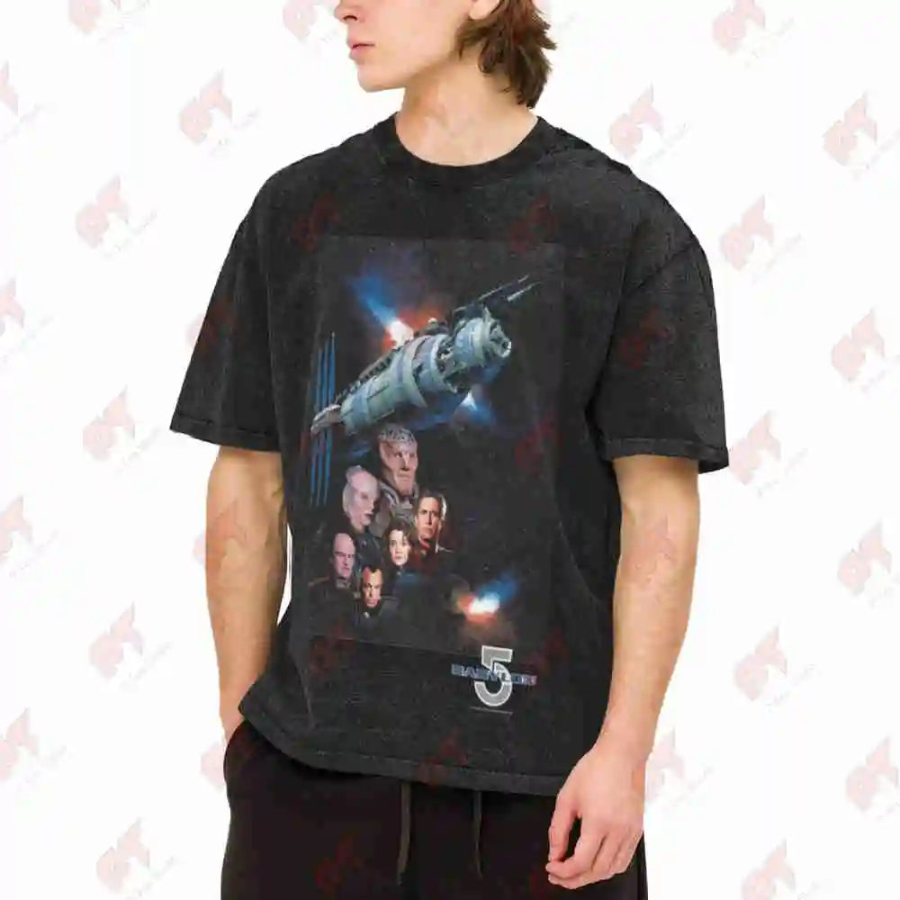 Babylon 5 TV Show Vintage Washed Tee Pure Cotton T-Shirt
