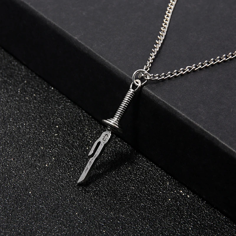 Anime Jujutsu Kaisen Fushiguro Toji Spear Of Heaven Weapon Model Pendant Necklace Cosplay Prop Men Women Accessories Gift