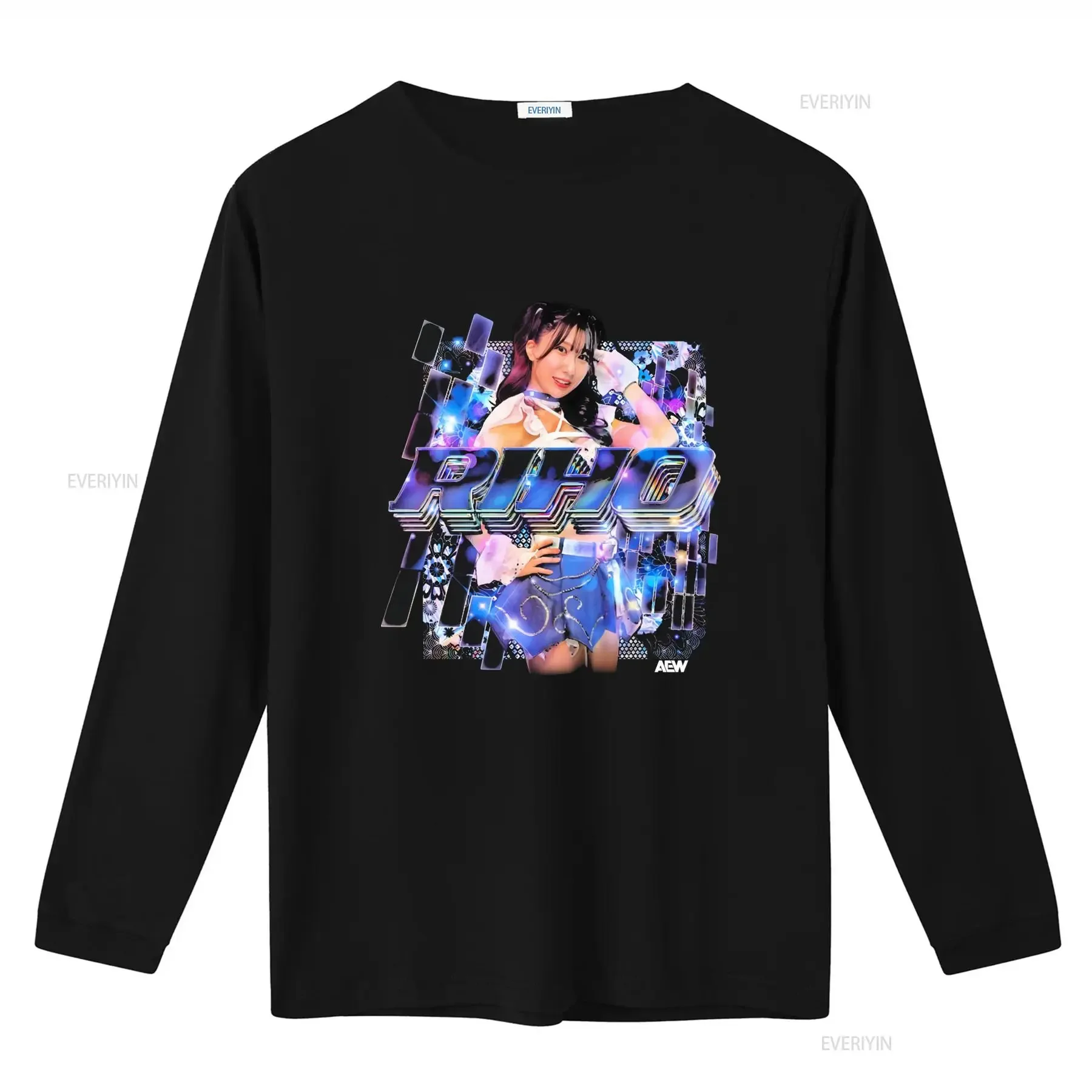 RIHO IRIDESCENCE AEW Official T Shirt Stylish Design with Vibrant Colors and High Quality Print vintage Washed Stretched