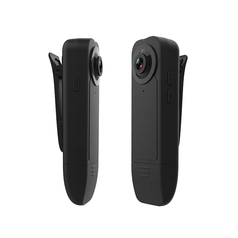 Mini Camera with Pocket Clip Bodycam Micro DV Body Digital Video Built-In HD Night Battery for Meeting Recording Running Living