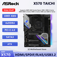 ASROCK X570 TAICHI AM4 Gaming Motherboard AMD X570 Support Ryzen 9/7/5 5950X 5900X 5800X DDR4 4666+(OC) 3xHyper M.2 PCIe ATX