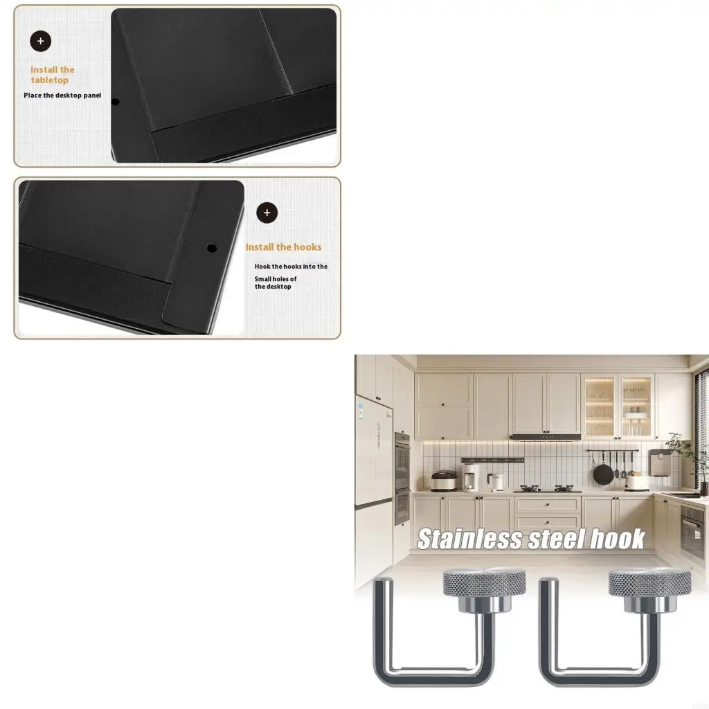 

Space Saving Modular Table Hook With High Weight Capacity Camping Folding Table Connectors for Indoor and Outdoor Use