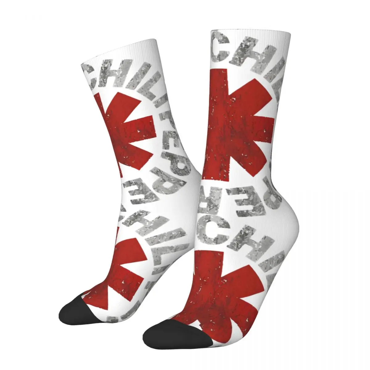 Vintage Red Hot Chill Peppers Men's compression Socks Unisex RHCP Harajuku Seamless Printed Novelty Crew Sock