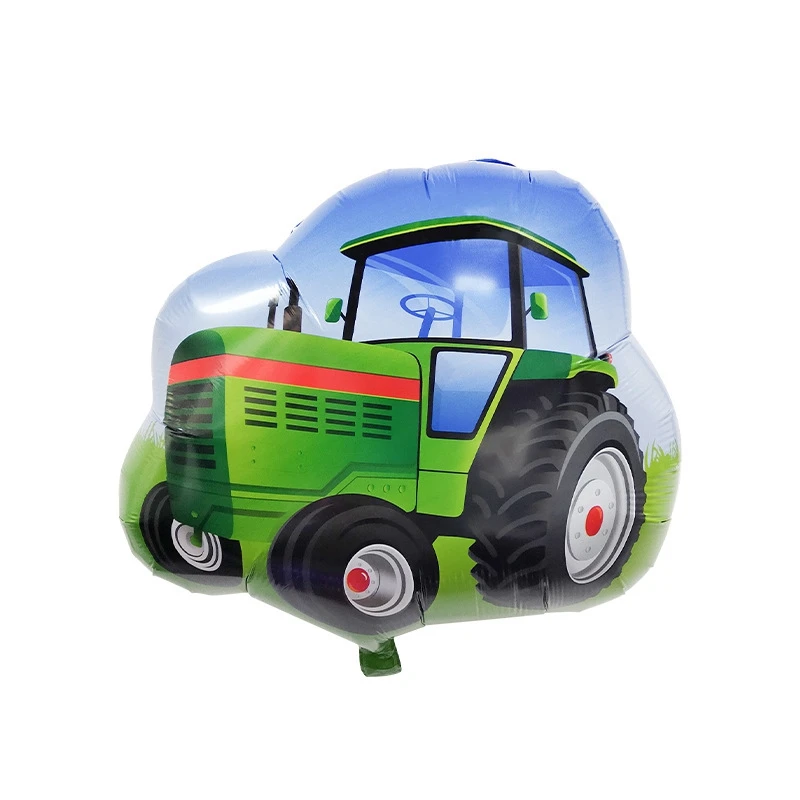 Pack 10 Globos De Látex De Tractor Y Excavadora – Decoración Fiesta Cumpleaños Infantil