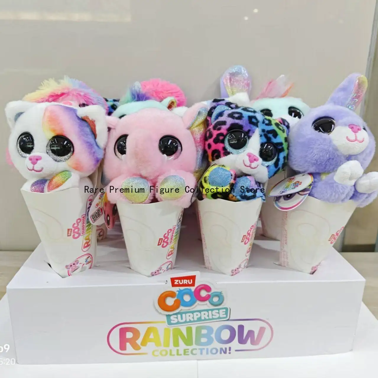 

ZURU Coo Coo Big Eyes Fantasy Color Мороженое Конус Маленькая плюшевая игрушка Кукла Мягкая фигурка Подарок на день рождения для девочек