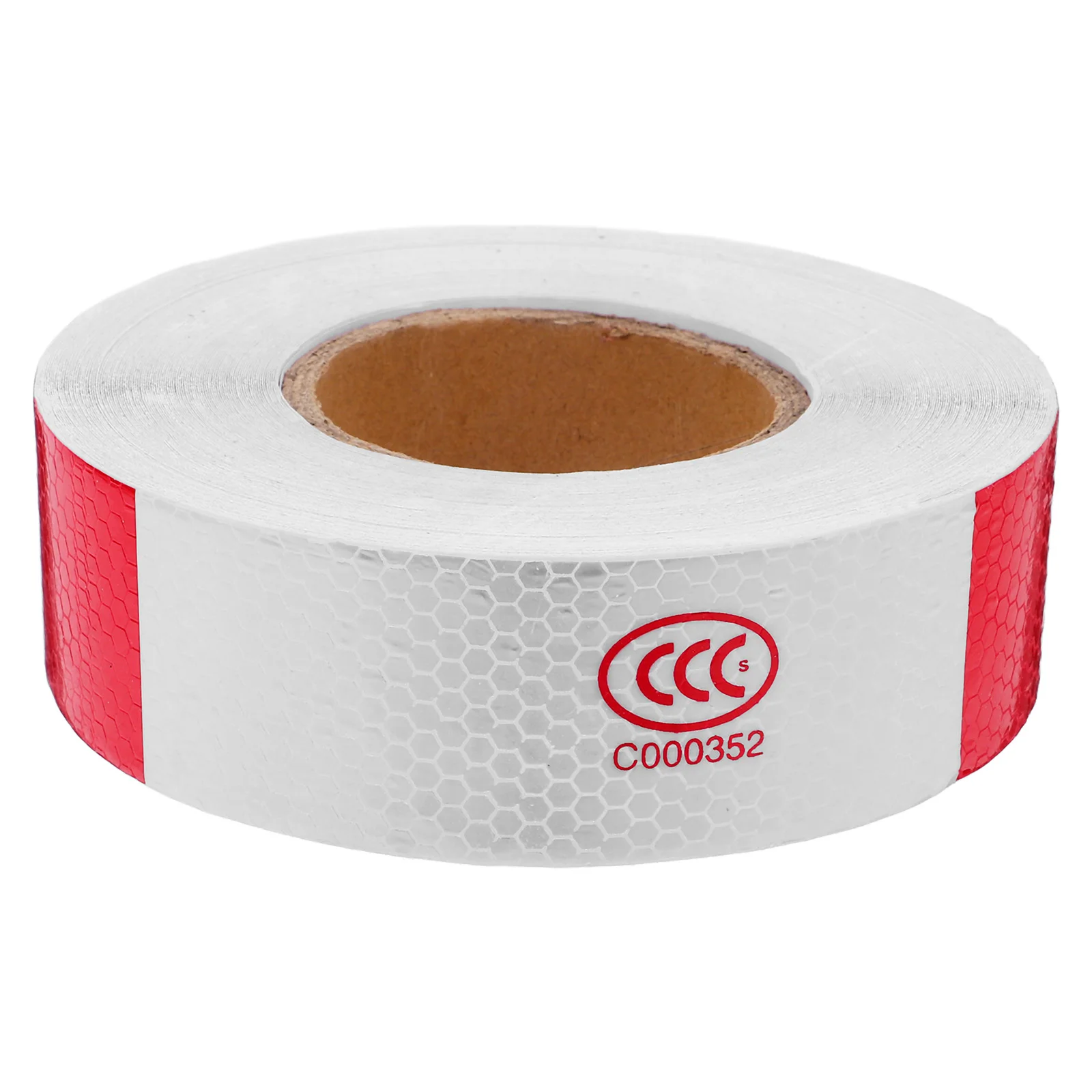 Rollo de cinta reflectante de 5cm x 45M, cinta calentadora de seguridad de puntos de visibilidad para remolque blanco y rojo, reflectante para vehículo