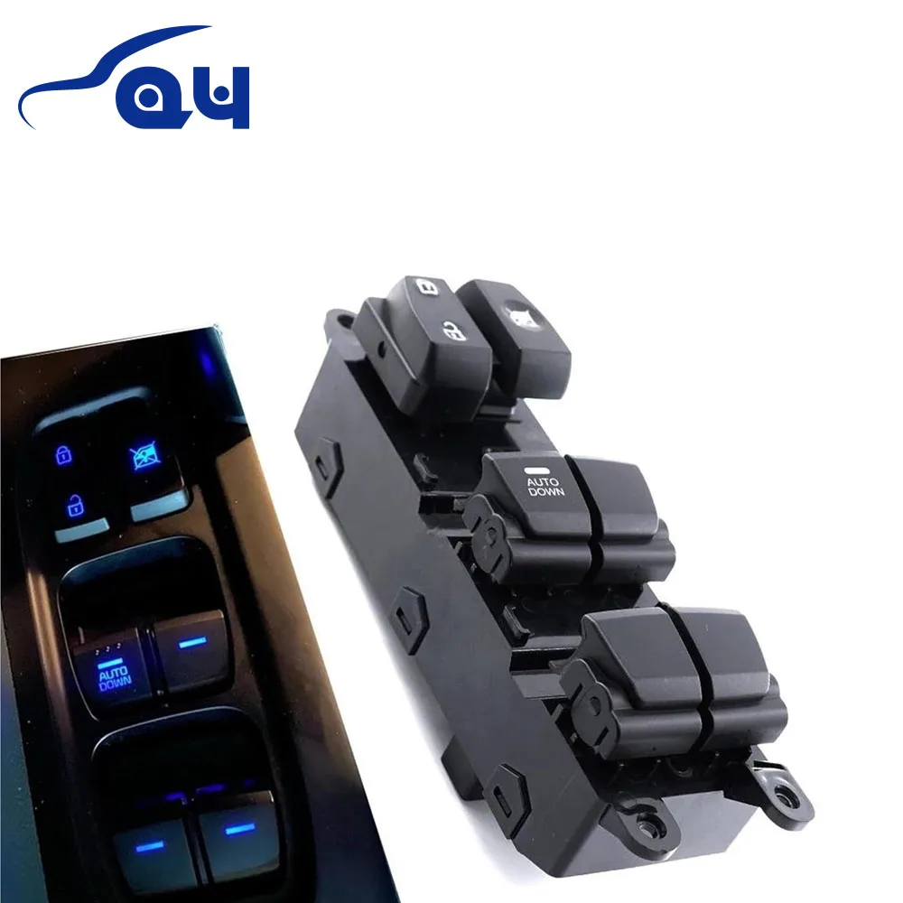 Electric window main switch, compatible with Hyundai IX25 Creta OE 93570-C9100 93570-C91004X, ABS plastic material, 18-pin