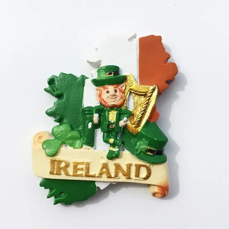 Ireland Dingle Peninsula Dublin The Temple Bar Tourism Souvenir Fridge Sticker  3d Painting Refrigerator Magnets Collection Gift