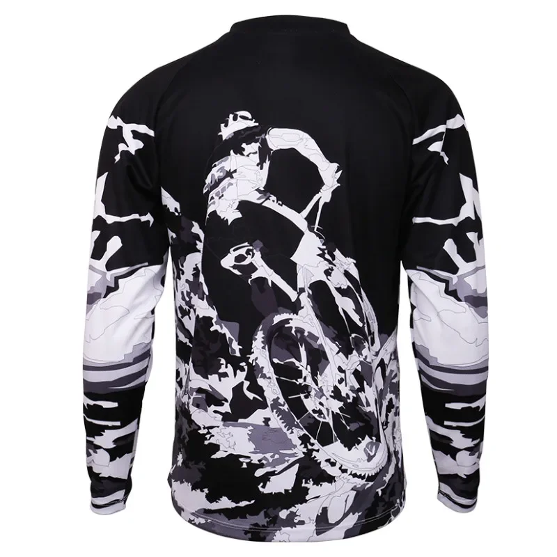 Long Sleeve Quick Drying Downhill Shirt Design Customized Sublimation Mountain Motocross Bike Cycling Downhill Clothes Men's